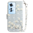 Klapkové puzdro pre Oppo Reno 11F 5G, Wallet, Magnolia Flowers sivé