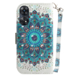 Klapkové puzdro pre Oppo Reno8 T 4G, Wallet mandala, biele