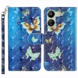 Klapkové puzdro pre Samsung Galaxy A05s, Wallet, Butterflies, modré