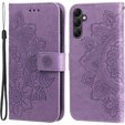 Klapkové puzdro pre Samsung Galaxy A14 4G/5G, Mandala Flower, fialové