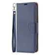 Klapkové puzdro pre Samsung Galaxy A55 5G, Wallet Litchi Leather, námornícky modrý