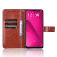 Klapkové puzdro pre T Phone 2 5G, Crazy Horse Wallet, hnedé