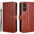 Klapkové puzdro pre Xiaomi Redmi 13C / Poco C65, Crazy Horse Wallet, hnedé