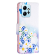 Klapkové puzdro pre Xiaomi Redmi Note 12 4G, butterfly and flowers, ružové