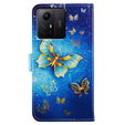 Klapkové puzdro pre Xiaomi Redmi Note 12S, Wallet Butterfly, modré