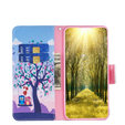 Klapkové puzdro pre Xiaomi Redmi Note 13 5G, Wallet, Owls & Tree modré