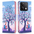 Klapkové puzdro pre Xiaomi Redmi Note 13 5G, Wallet, Owls & Tree modré