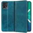 Obal na mobil pre Motorola Moto G72 4G, Wallet Litchi Leather, zelený