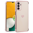 Obal na mobil pre Samsung Galaxy A13 5G, Electro heart, ružové rose gold