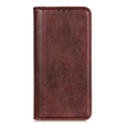Obal na mobil pre Samsung Galaxy A35 5G, Wallet Litchi Leather, hnedé