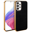 Obal na mobil pre Samsung Galaxy A53 5G, Cowhide Leather, čierne