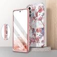 Obal na mobil pre Samsung Galaxy S21 FE, Suritch Full Body Marble, ružové