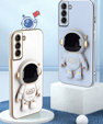 Obal na mobil pre Samsung Galaxy S22 5G, Astronaut, biele