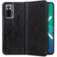 Obal na mobil pre Xiaomi Redmi Note 10 Pro, Wallet Litchi Leather, čierne