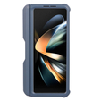 Obrnené puzdro pre Samsung Galaxy Z Fold 3 5G, Dexnor Full Body S-Pen Slot, tmavomodré