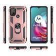 Pancierované obal na mobil pre Motorola Moto G10/G30, Nox Case Ring, ružové rose gold