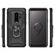 Pancierované obal na mobil pre Samsung Galaxy S9+ Plus, Nox Case Ring, čierne