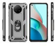 Pancierované obal na mobil pre Xiaomi Redmi Note 9T 5G, Nox Case Ring, strieborné