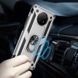 Pancierované obal na mobil pre Xiaomi Redmi Note 9T 5G, Nox Case Ring, strieborné