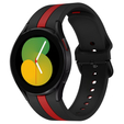 Pasek Silicone Strap Sports do Samsung Galaxy Watch 4/5 - Black/Red