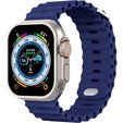 Pasek Silikonowy Ocean do Apple Watch 1/2/3/4/5/6/7/8/SE/ULTRA 42/44/45/49MM, Czarny