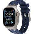 Pasek Silikonowy Ocean do Apple Watch 1/2/3/4/5/6/7/8/SE/ULTRA 42/44/45/49MM, Czarny