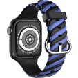 Pasek Silikonowy do Apple Watch 1/2/3/4/5/6/7/8/SE/ULTRA 42/44/45/49mm, Blue/Black