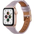 Pasek Skórzany do Apple Watch 1/2/3/4/5/6/7/8/SE/Ultra 42/44/45/49mm, Fioletowy