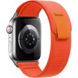 Pasek nylonowy do Apple Watch 1/2/3/4/5/6/7/8/SE/ULTRA 42/44/45/49mm, Szary / Pomarańczowy