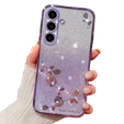 Puzdro pre Samsung Galaxy A05s 4G, Glitter Flower, fialové