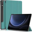 Puzdro pre Samsung Galaxy Tab S9 FE+ Plus, Smartcase s priestorom pre stylus, zelený